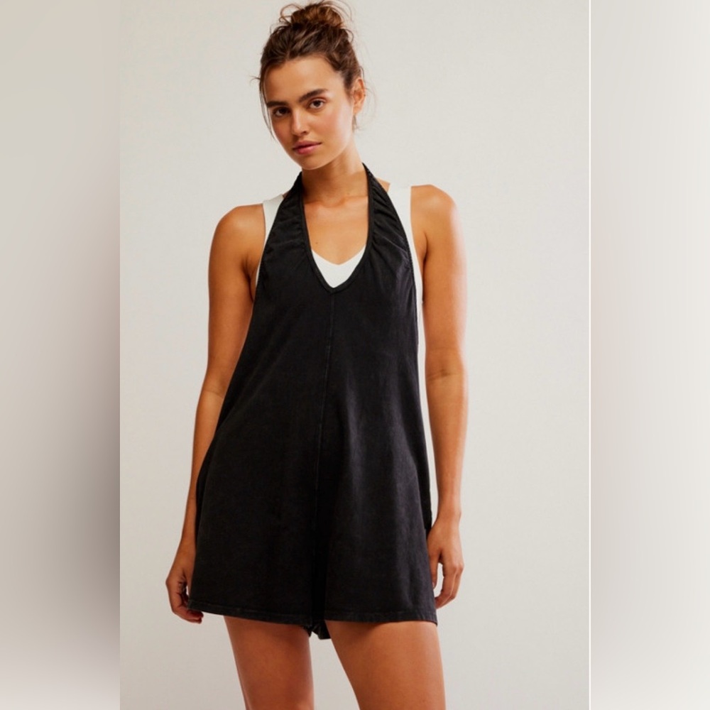 Free People Movement Hot Shot Halter Romper Size Medium